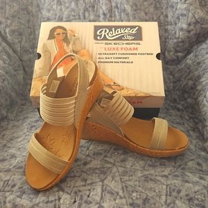Skechers cork wedge heel sandals